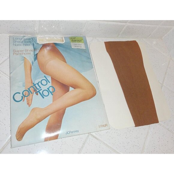 Vintage JC Penney Super Shaper Pantihose size Average nude pantyhose sissy - Picture 7 of 9
